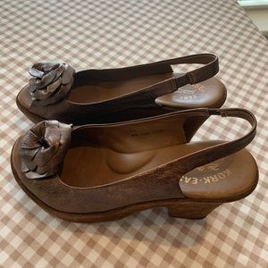Kork-Ease Irene Peep Toe Sandals. Size 8